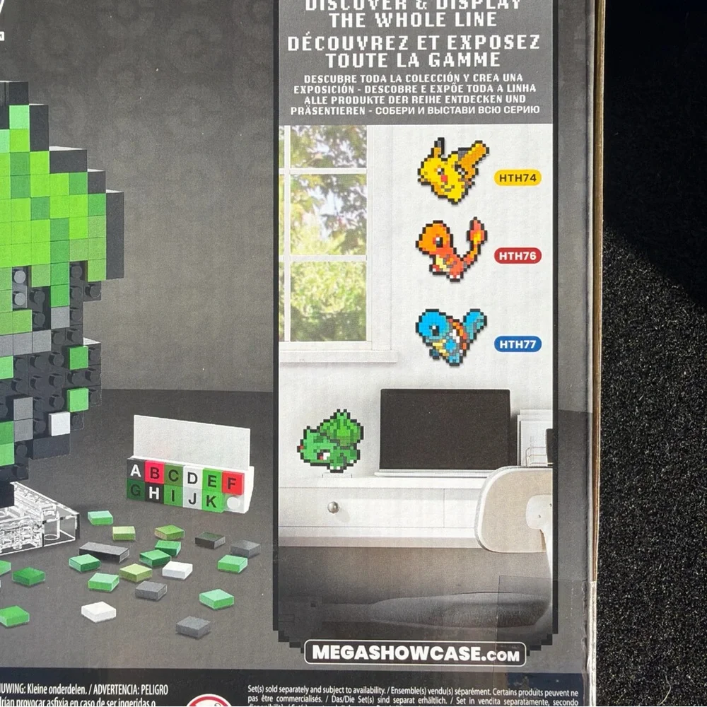 MEGA Pokemon Bulbasaur Pixel Art Building Kit - 374 pcs -‎ Ages 13+ - NIB Sealed